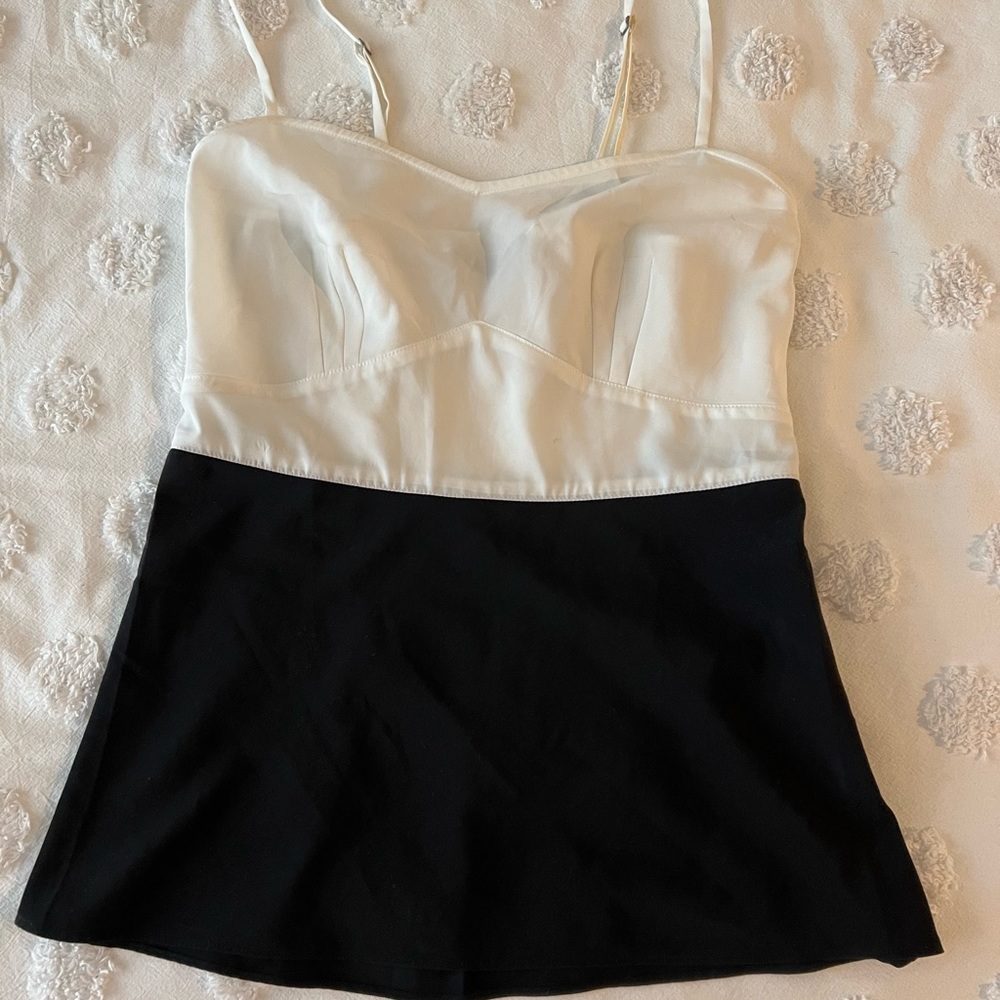 Allsaints b/w color block cami top EUC